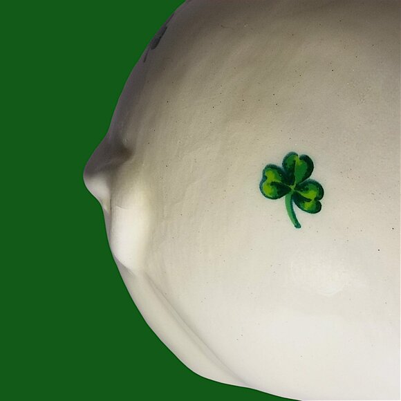 Shelf Sitter Shamrock Sleeping Piggy Cute Irish & Such Specialty Ceramics Pig - Picture 6 of 11